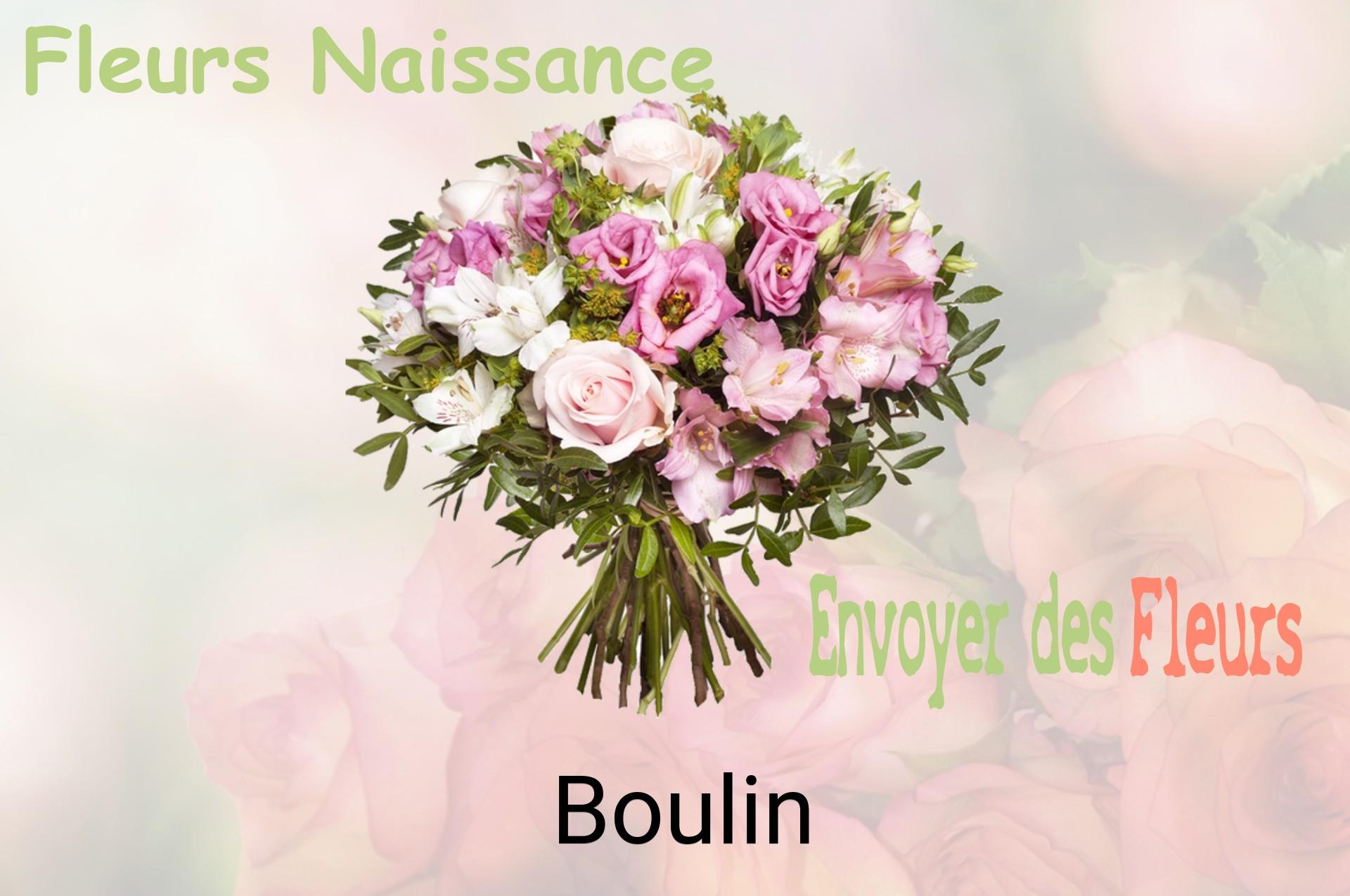 Bouquet de fleurs de naissance livré à Boulin